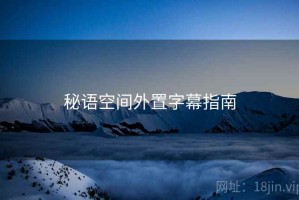 秘语空间外置字幕指南 秘语空间外置字幕指南