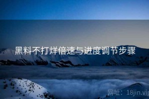 黑料不打烊倍速与进度调节步骤 黑料不打烊倍速与进度调节步骤