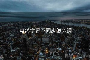电鸽字幕不同步怎么调 电鸽字幕不同步怎么调