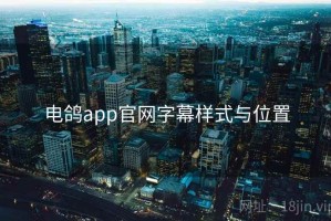 电鸽app官网字幕样式与位置 电鸽app官网字幕样式与位置