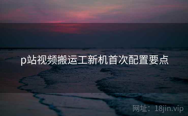 p站视频搬运工新机首次配置要点 p站视频搬运工新机首次配置要点