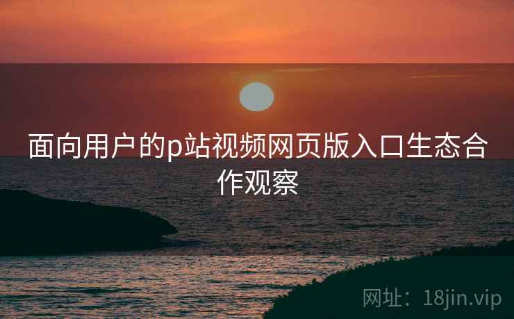 面向用户的p站视频网页版入口生态合作观察 面向用户的p站视频网页版入口生态合作观察
